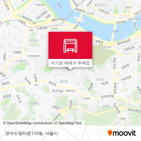 관악드림타운115동 지도