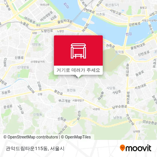 관악드림타운115동 지도