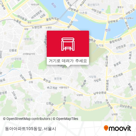 동아아파트105동앞 지도