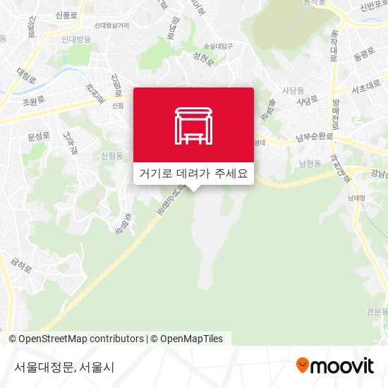 서울대정문 지도