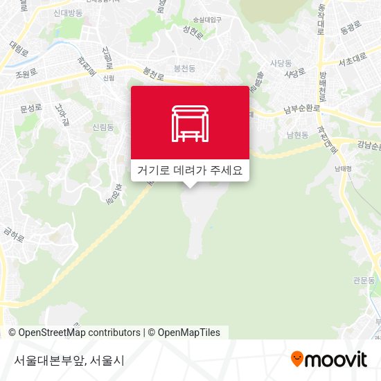 서울대본부앞 지도