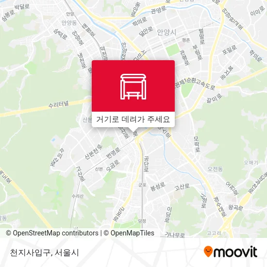 천지사입구 지도