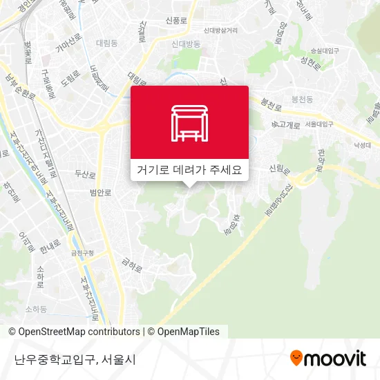 난우중학교입구 지도