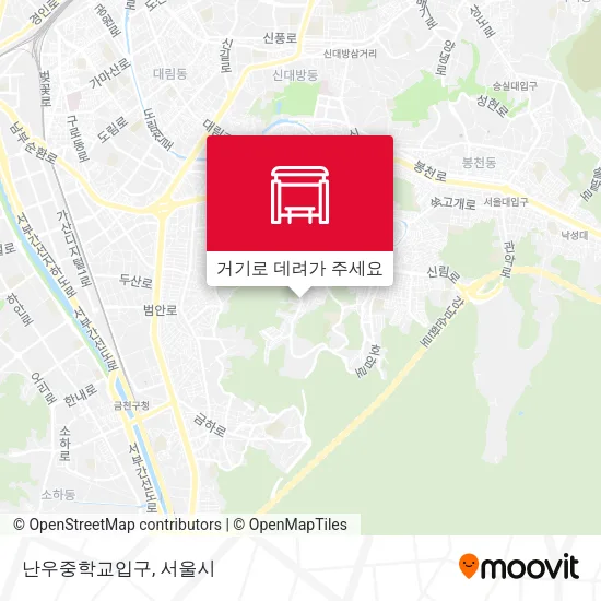 난우중학교입구 지도