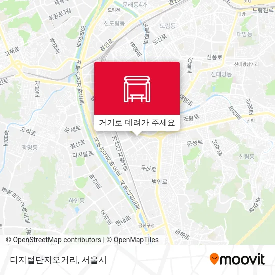 디지털단지오거리 지도