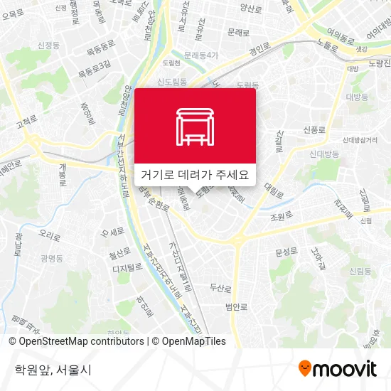학원앞 지도