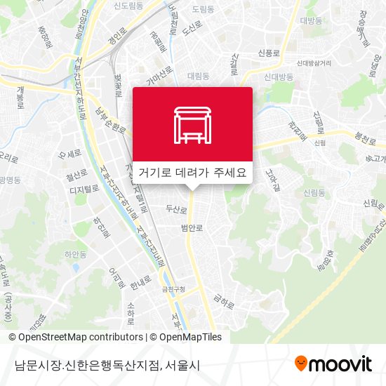 남문시장.신한은행독산지점 지도