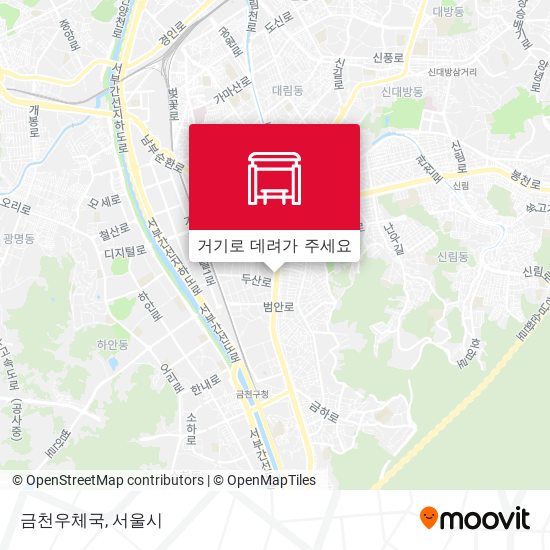금천우체국 지도