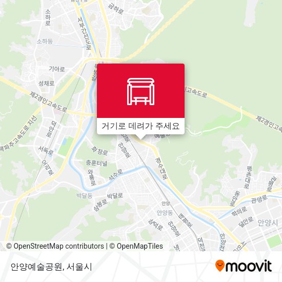 안양예술공원 지도