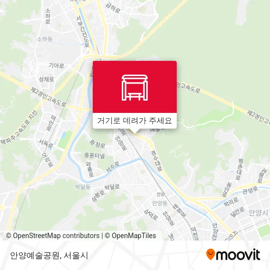 안양예술공원 지도