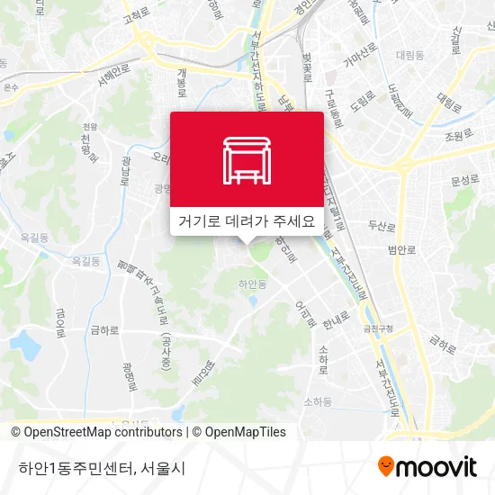 하안1동주민센터 지도