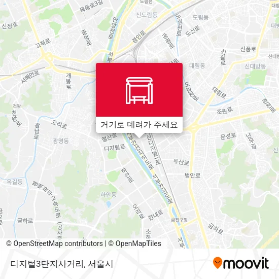 디지털3단지사거리 지도
