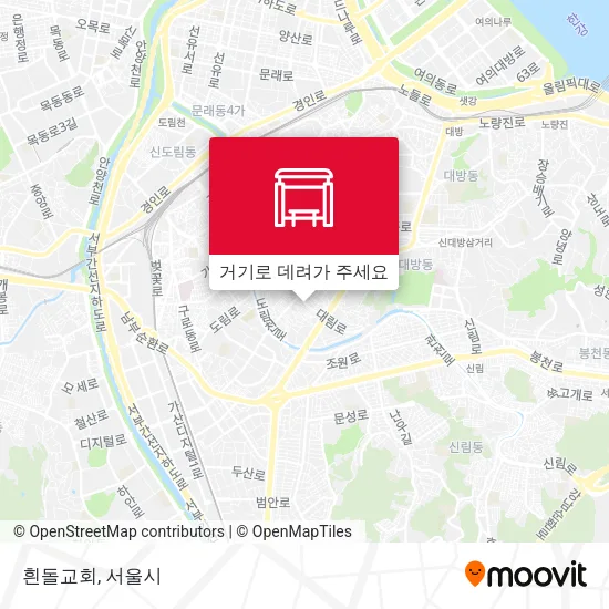 흰돌교회 지도