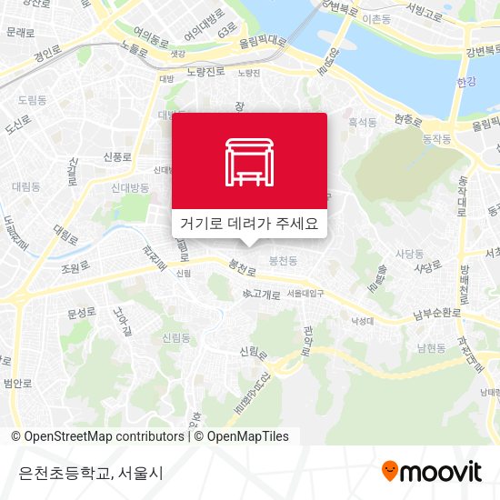 은천초등학교 지도