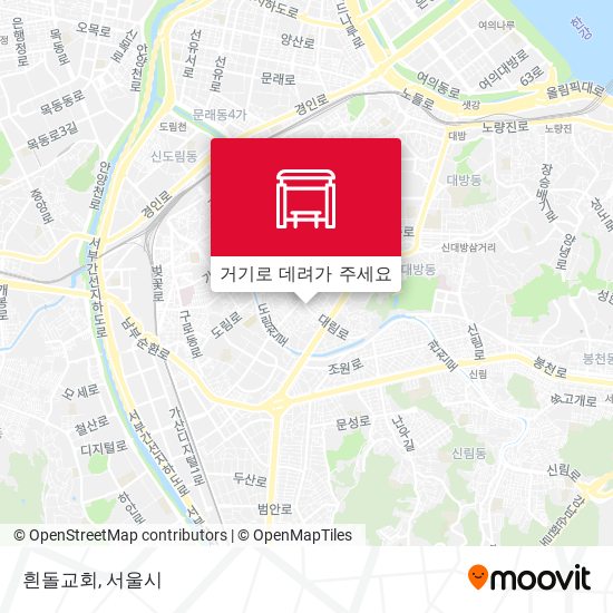 흰돌교회 지도