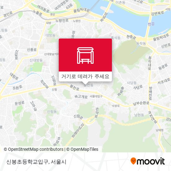 신봉초등학교입구 지도