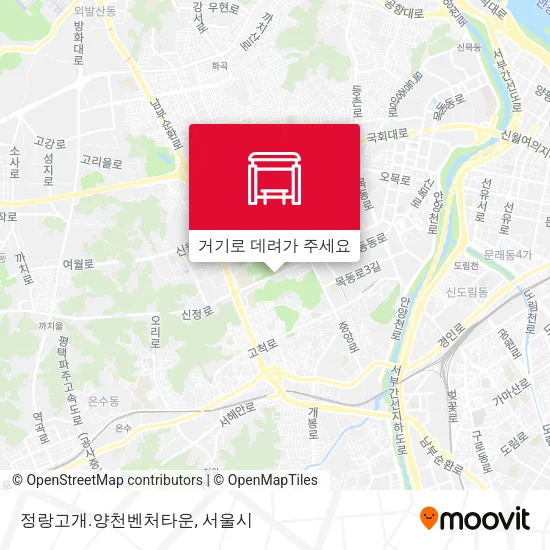 정랑고개.양천벤처타운 지도