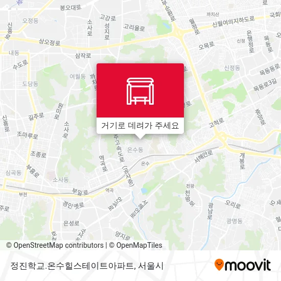 정진학교.온수힐스테이트아파트 지도
