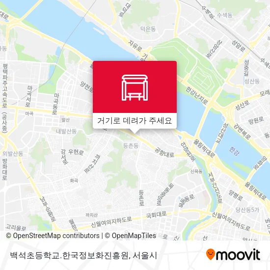 백석초등학교.한국정보화진흥원 지도