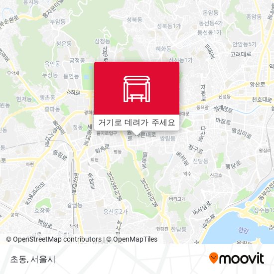 초동 지도