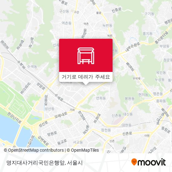 명지대사거리국민은행앞 지도