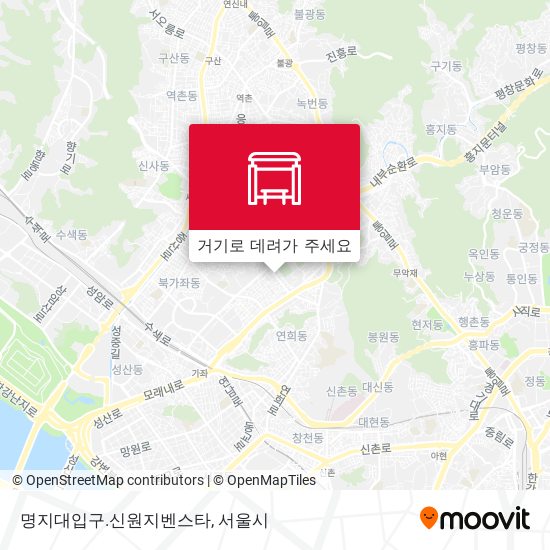 명지대입구.신원지벤스타 지도