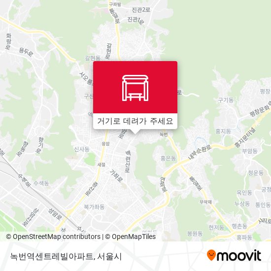 녹번역센트레빌아파트 지도