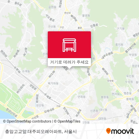 충암고교앞.대주피오레아파트 지도