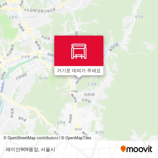 래미안909동앞 지도