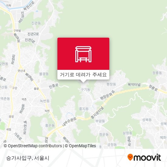 승가사입구 지도