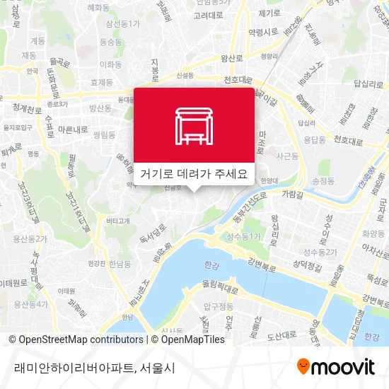 래미안하이리버아파트 지도