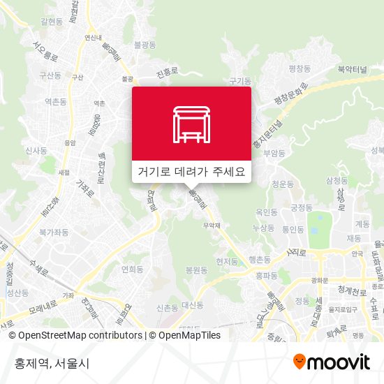 홍제역 지도