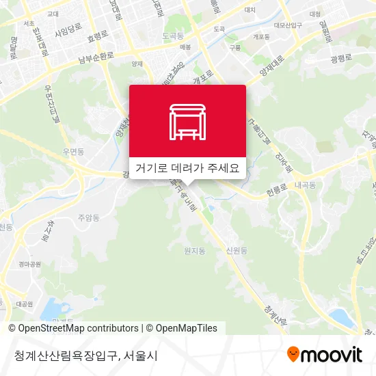 청계산산림욕장입구 지도