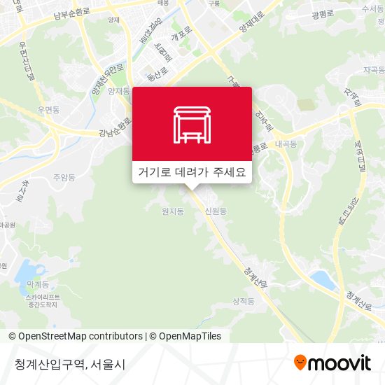 청계산입구역 지도