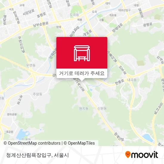 청계산산림욕장입구 지도