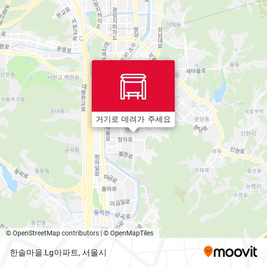 한솔마을.Lg아파트 지도