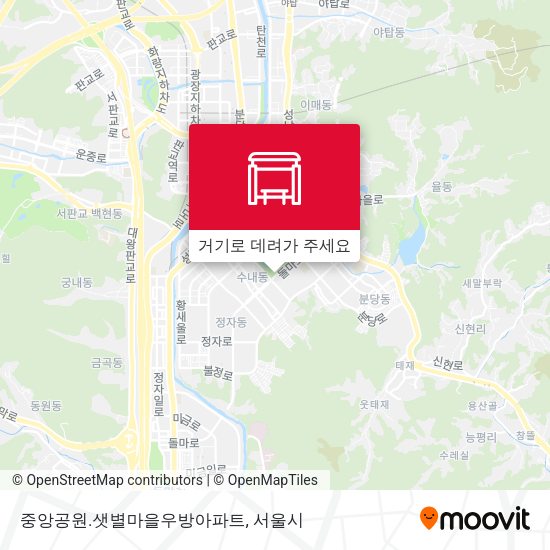 중앙공원.샛별마을우방아파트 지도