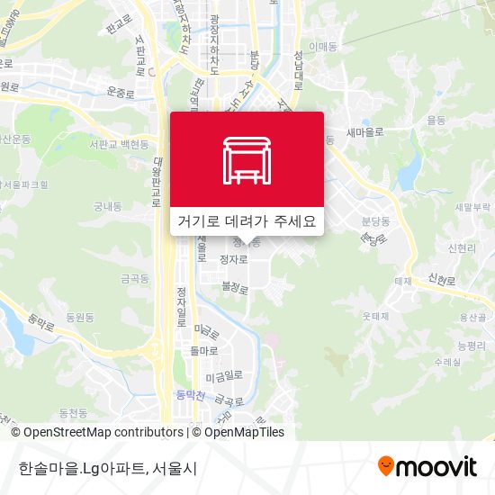 한솔마을.Lg아파트 지도