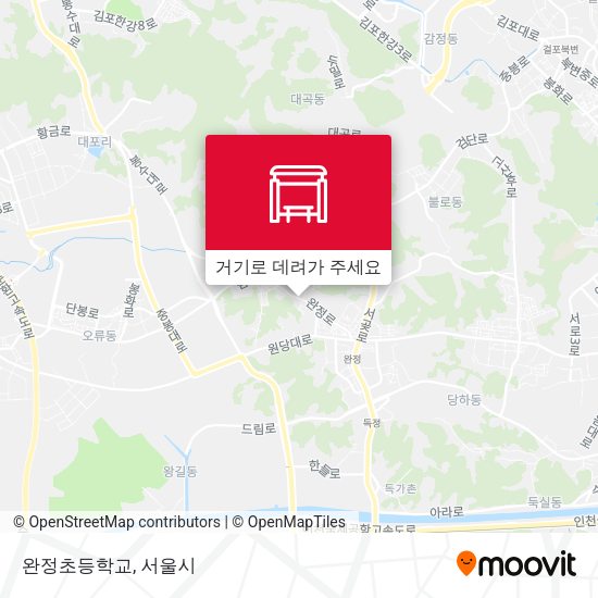 완정초등학교 지도