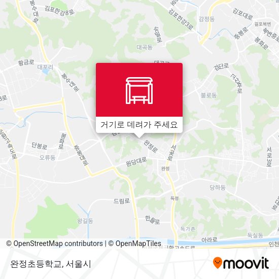 완정초등학교 지도