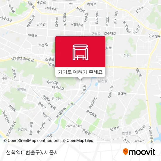 선학역(1번출구) 지도