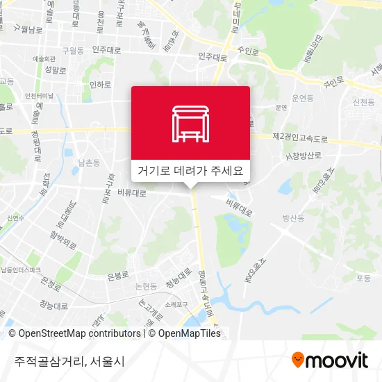 주적골삼거리 지도