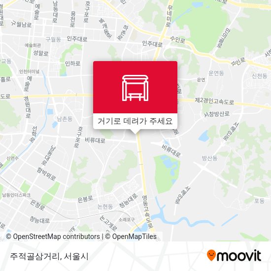 주적골삼거리 지도
