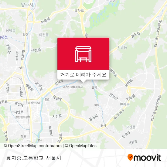효자중.고등학교 지도