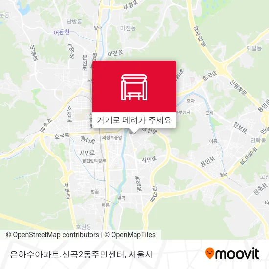 은하수아파트.신곡2동주민센터 지도