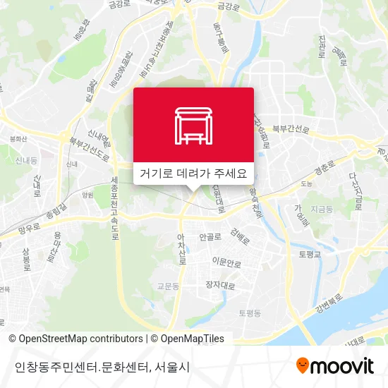 인창동주민센터.문화센터 지도