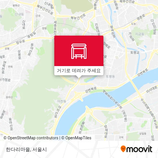 한다리마을 지도