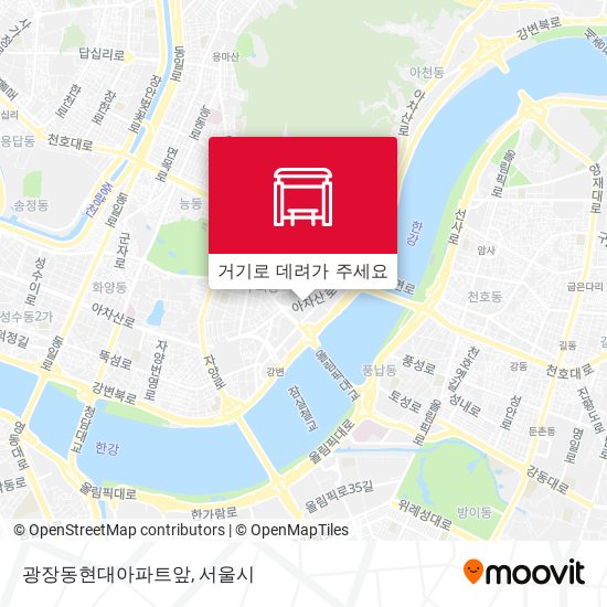 광장동현대아파트앞 지도