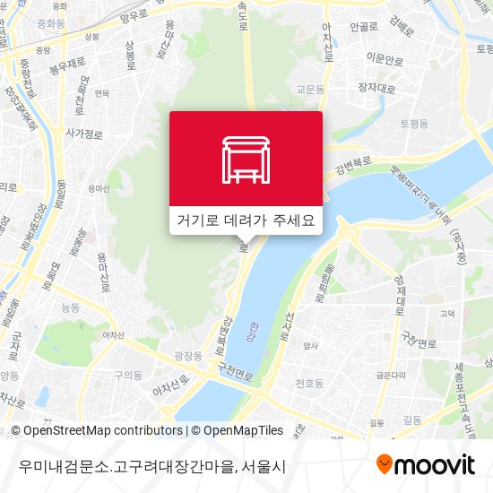 우미내검문소.고구려대장간마을 지도