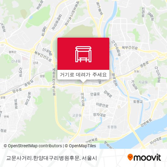 교문사거리.한양대구리병원후문 지도